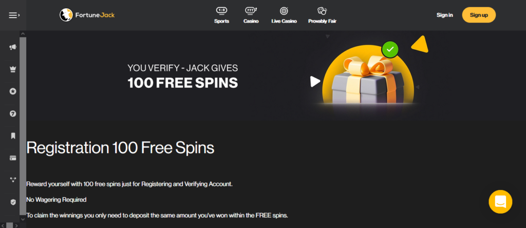 Claim 100 No Deposit Free Spins At FortuneJack Casino