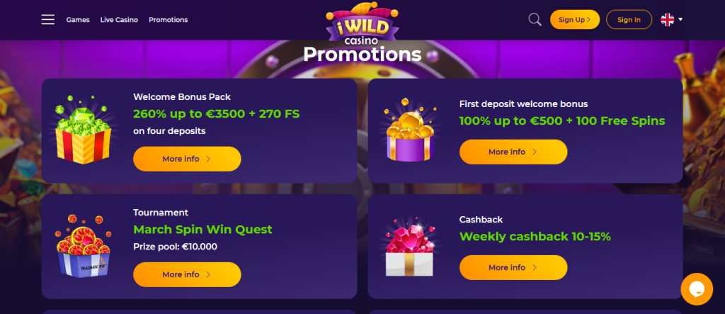 iWild Casino Bonus