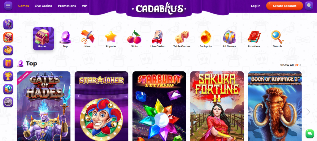 Claim A Welcome Bonus At Cadabrus Casino