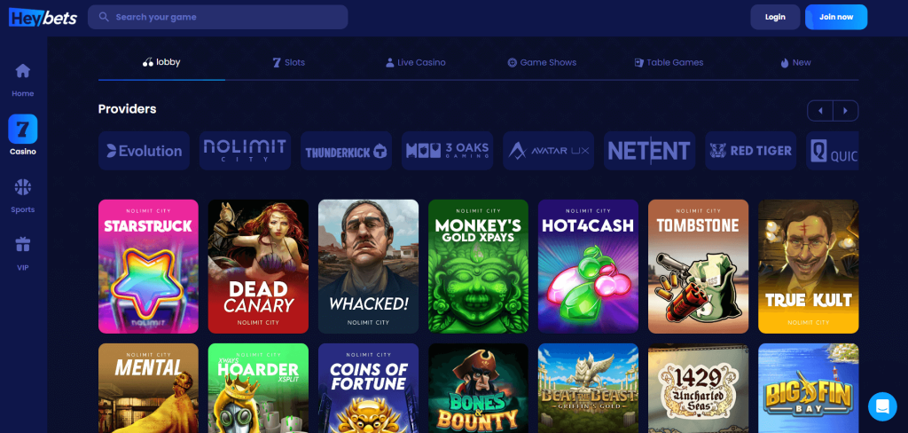 Heybets Casino Slot And Games