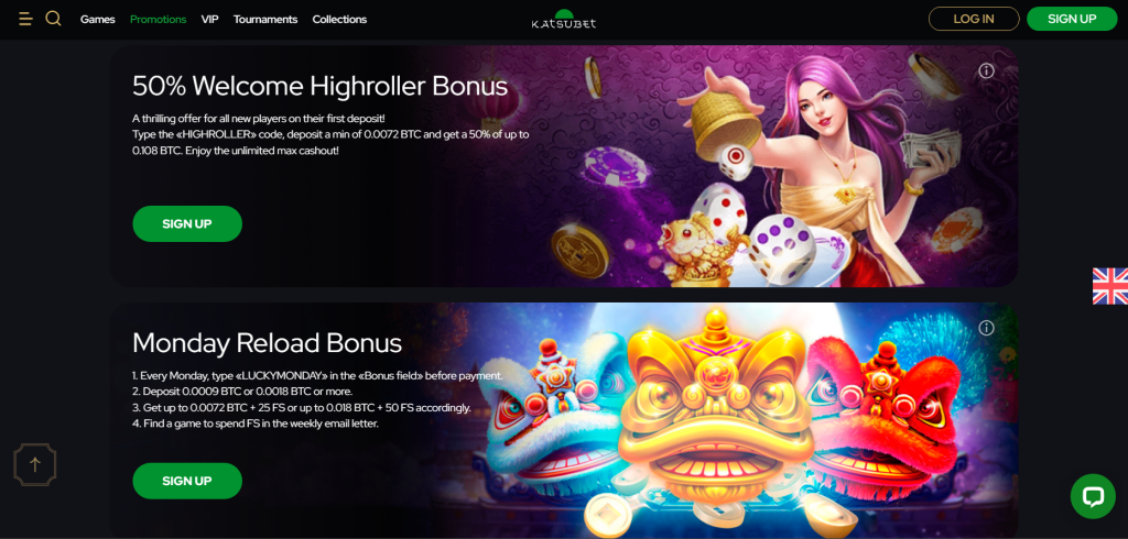Katsubet Casino Bonus and Promotions