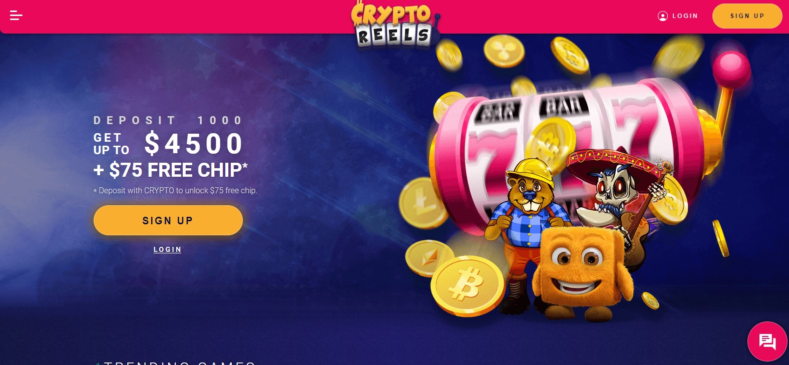 CryptoReels Online Casino Welcome Bonus