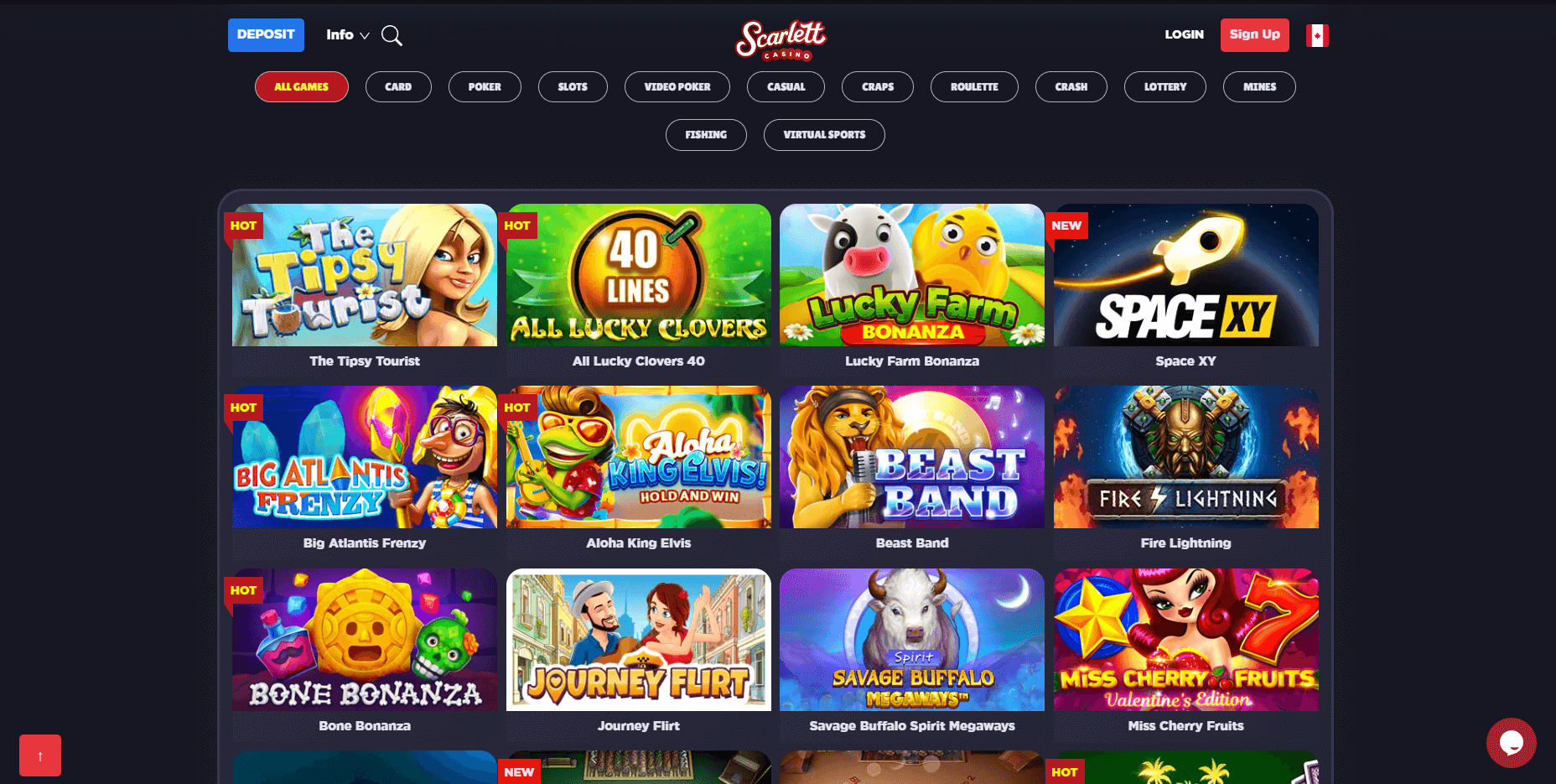 Scarlett Casino Slots and Games