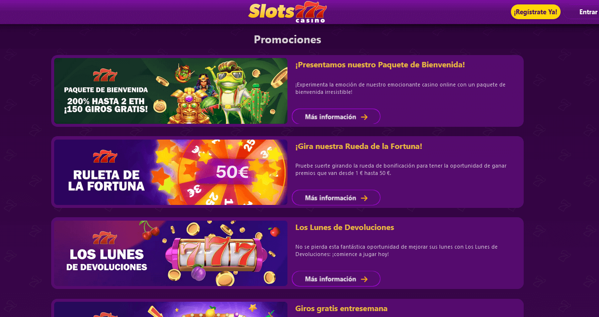 Slots777 Casino Bonus & Rewards