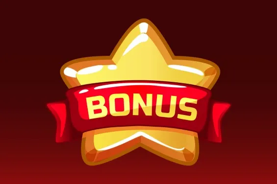 Graphic of a golden star with a red ribbon that reads 'BONUS,' symbolizing a casino or sportsbook bonus offer.